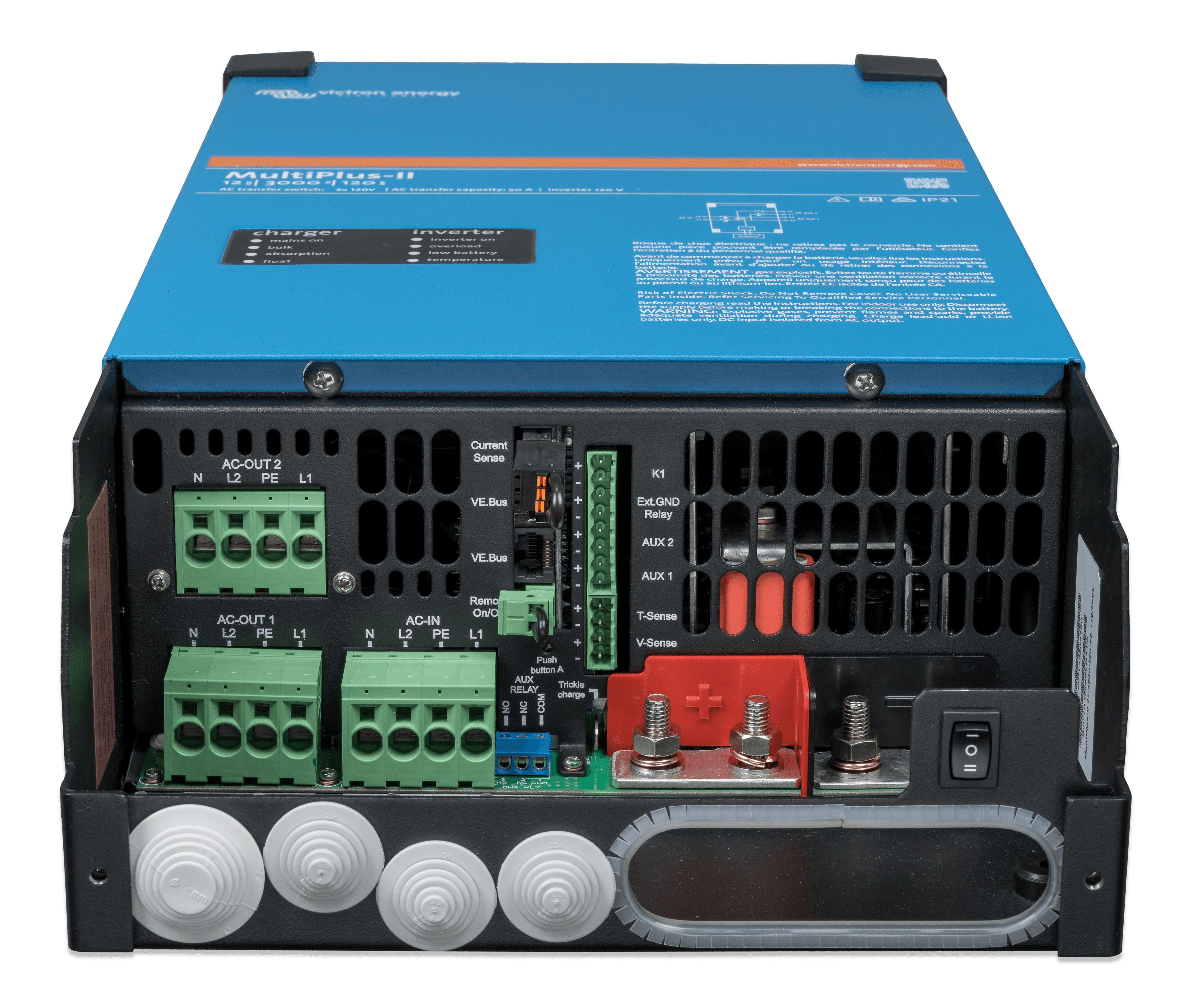 MultiPlus-II 12V 3kVA 120-50 2x120V (connections) thumbnail