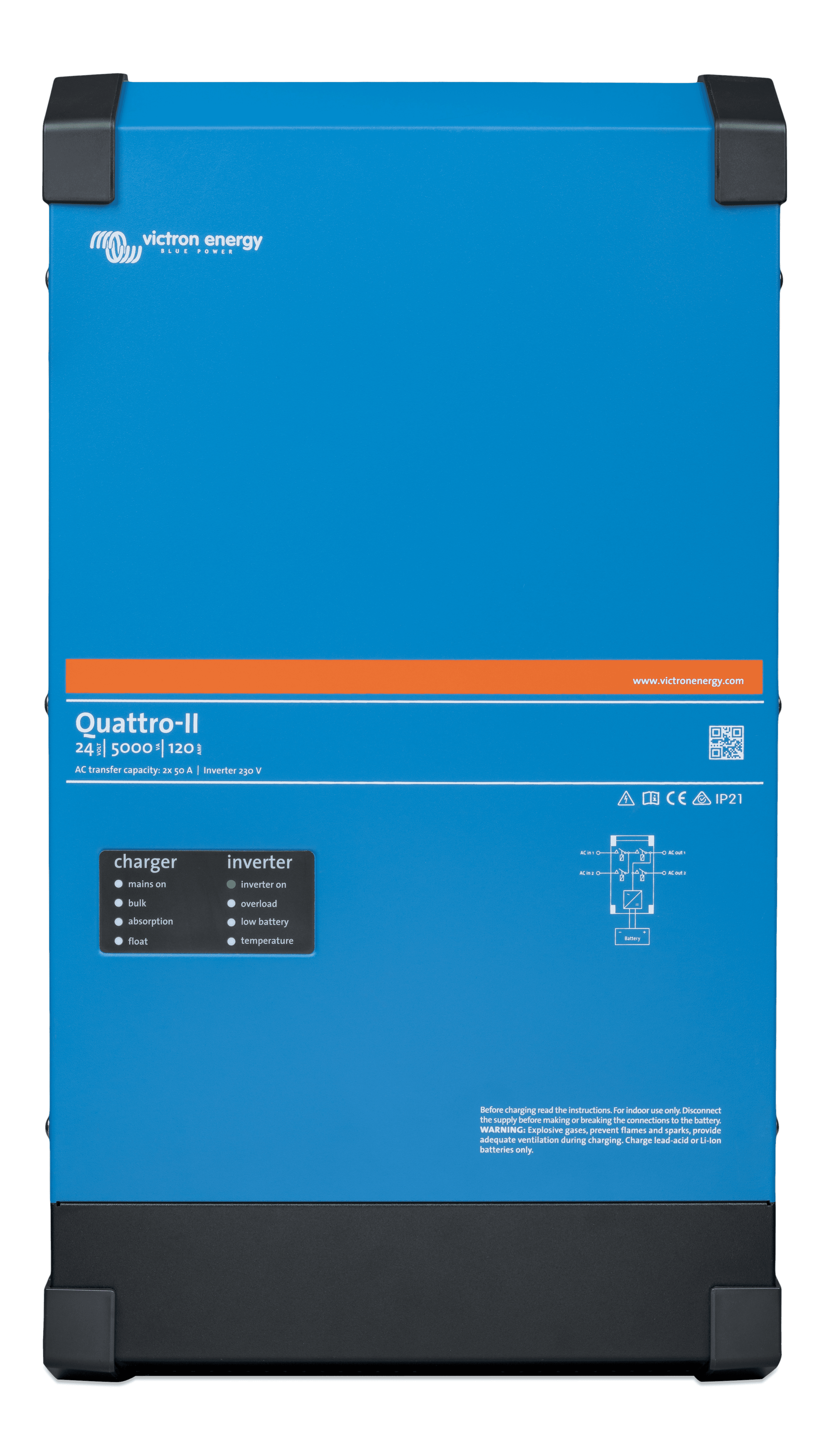 Quattro-II 24/5000/120-50/50 230V (front) thumbnail